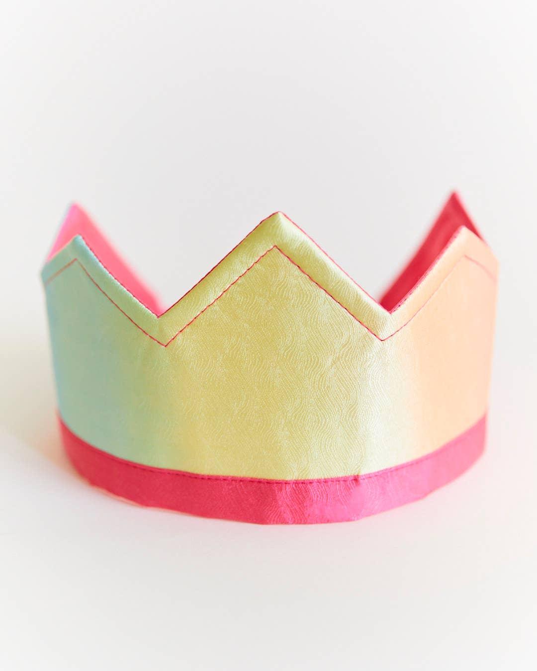 100% Silk Rainbow Crown for Birthdays and Dress Up - Why and Whale