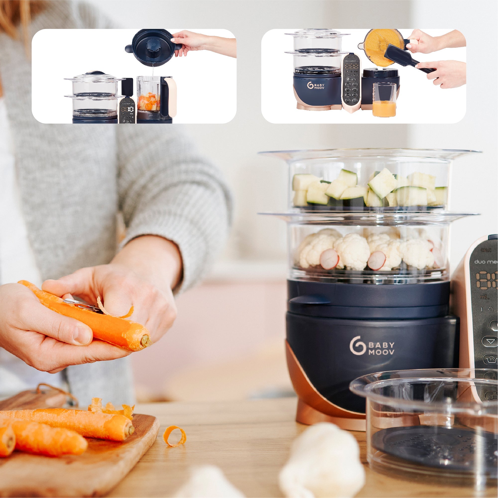 Duo Meal Station XL-  Infant & Toddler Food Processor  + Free Silicone Bowl & Spoon