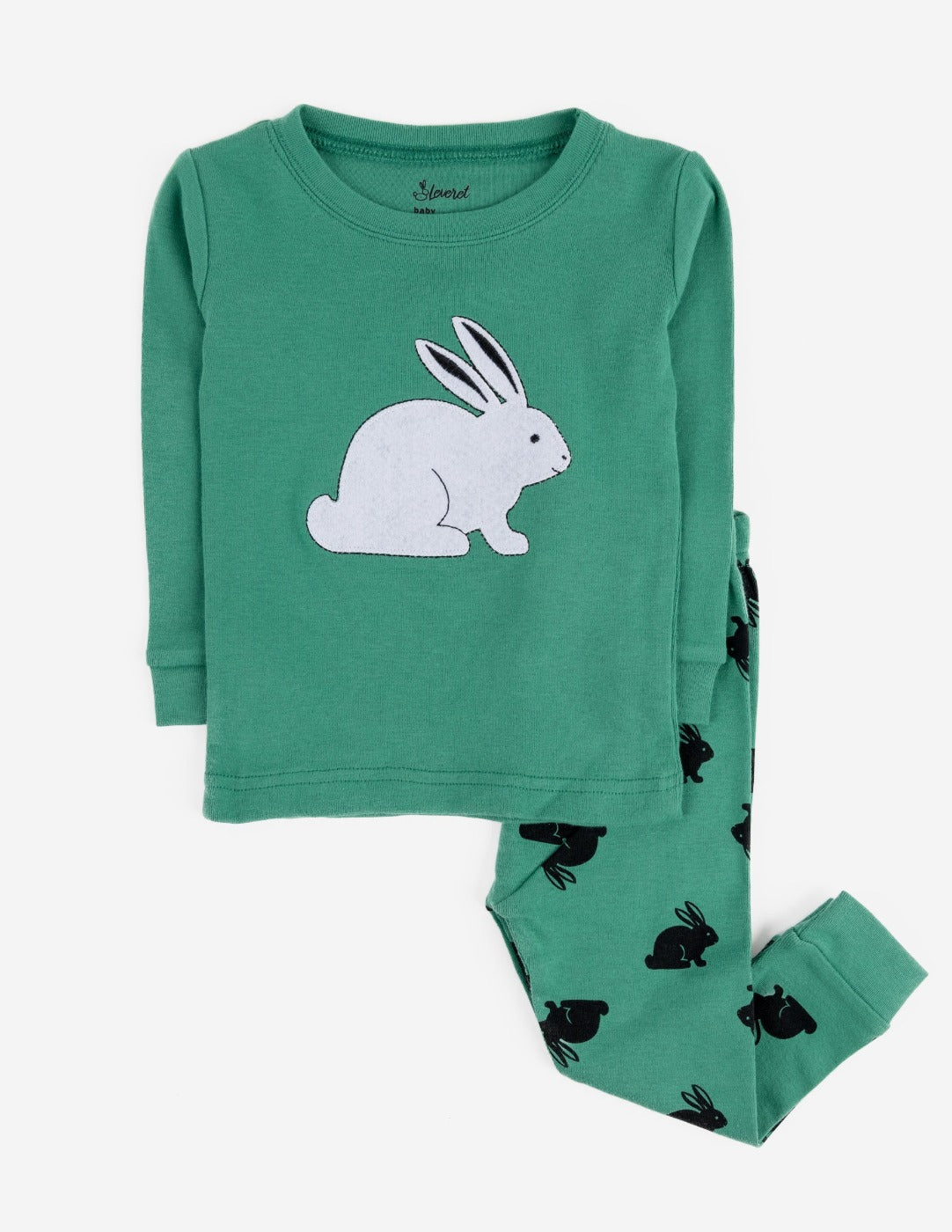 Green Bunny Rabbit Cotton Pajamas