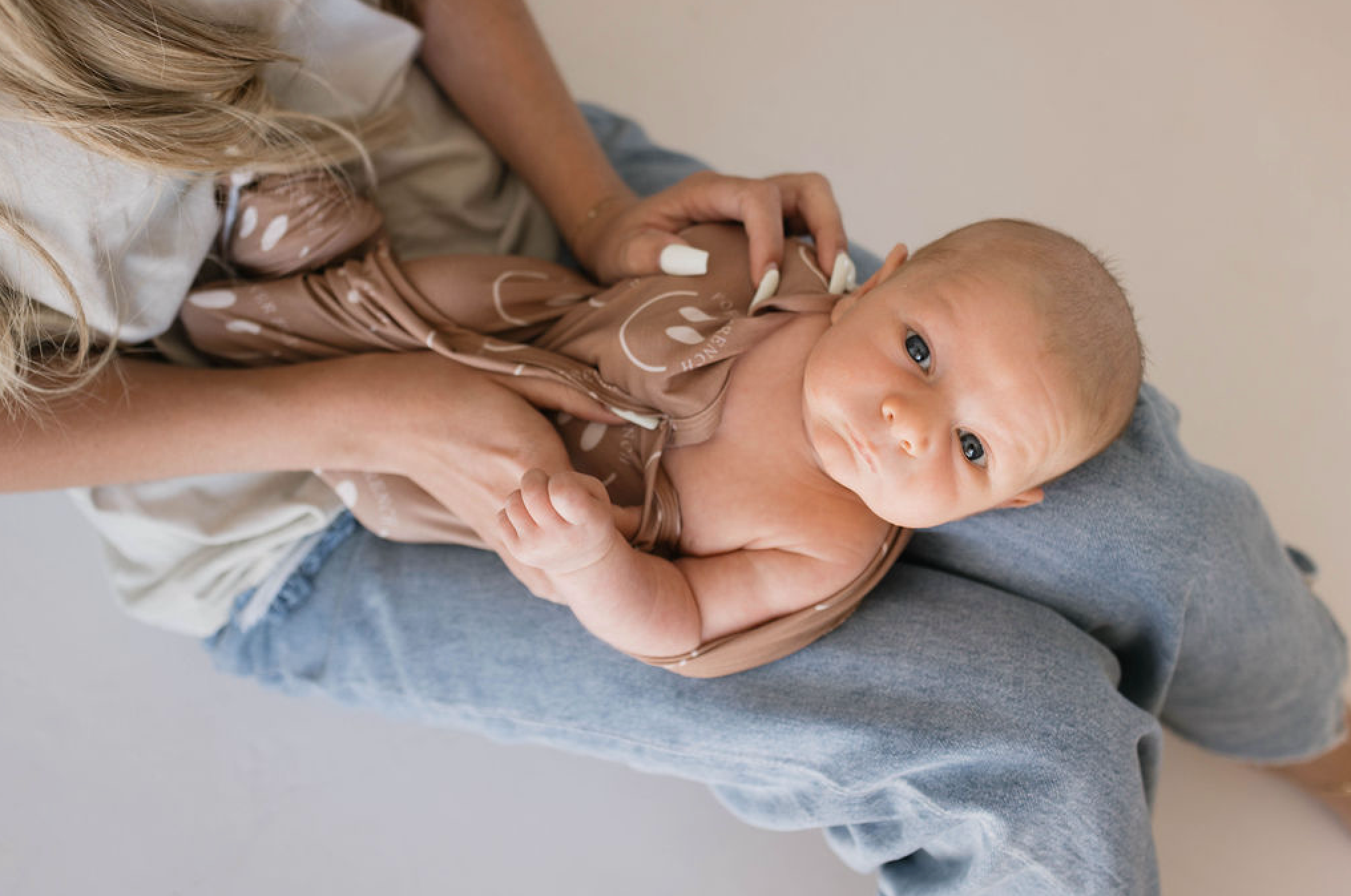 Bamboo Infant Swaddle | Desert Clay FF Smile