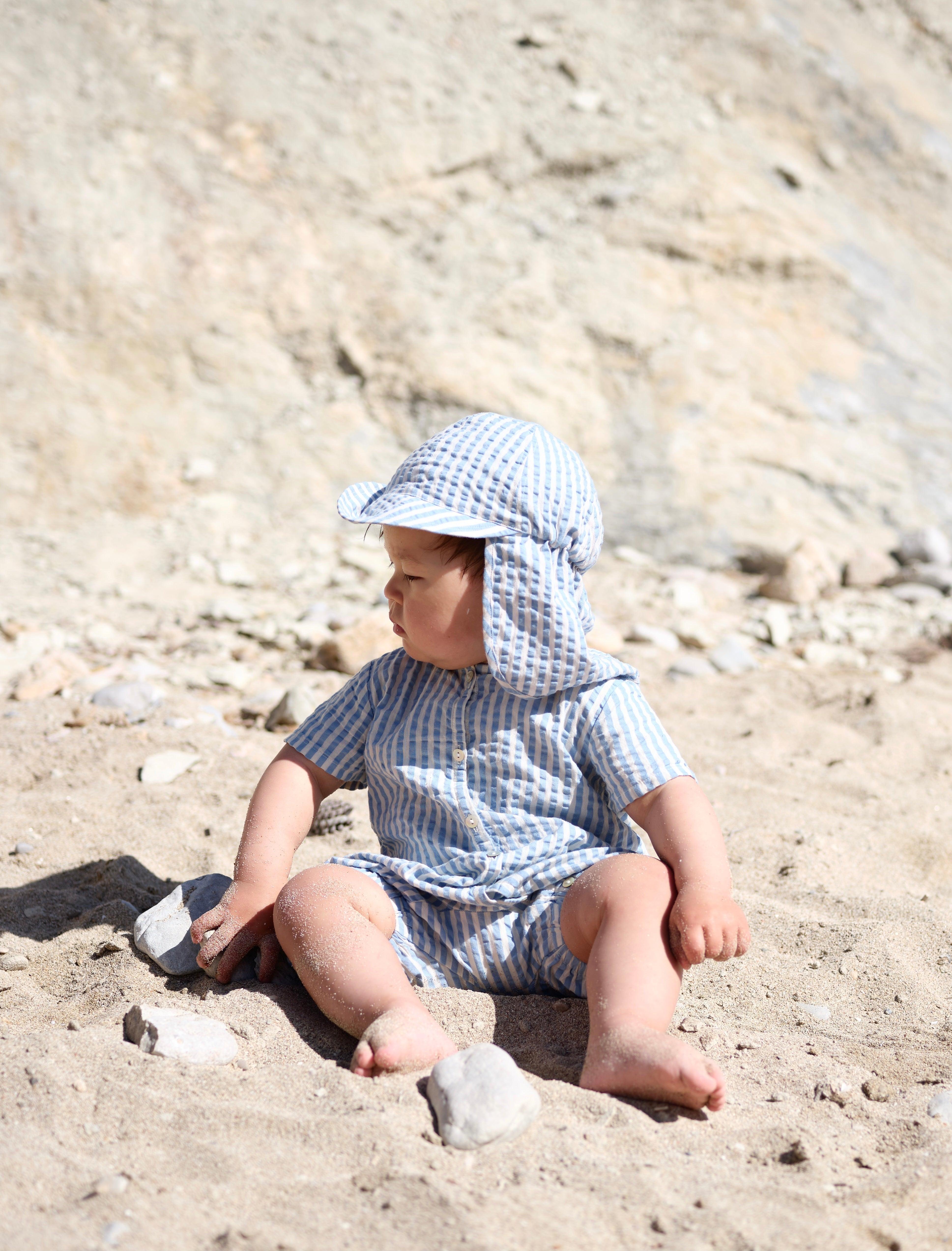ace brim sunhat, glacier stripe - Why and Whale