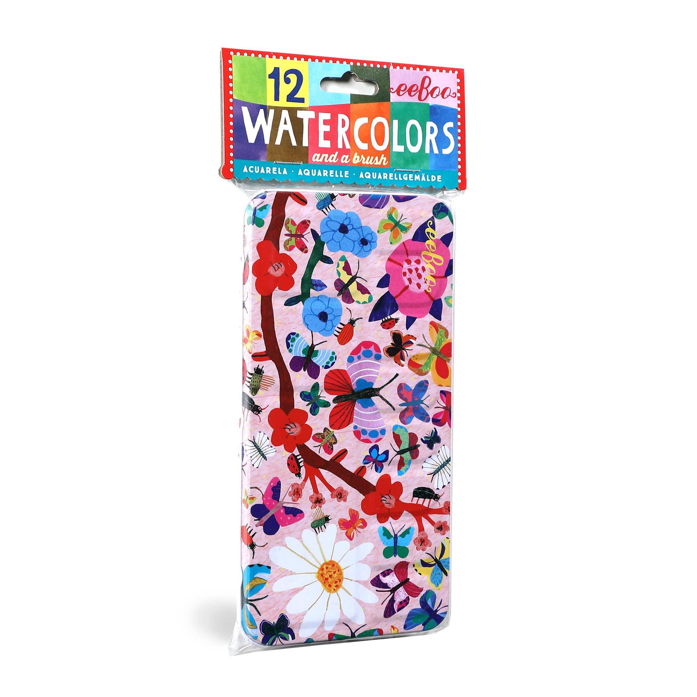 Butterflies 12 Watercolors Tin - Why and Whale