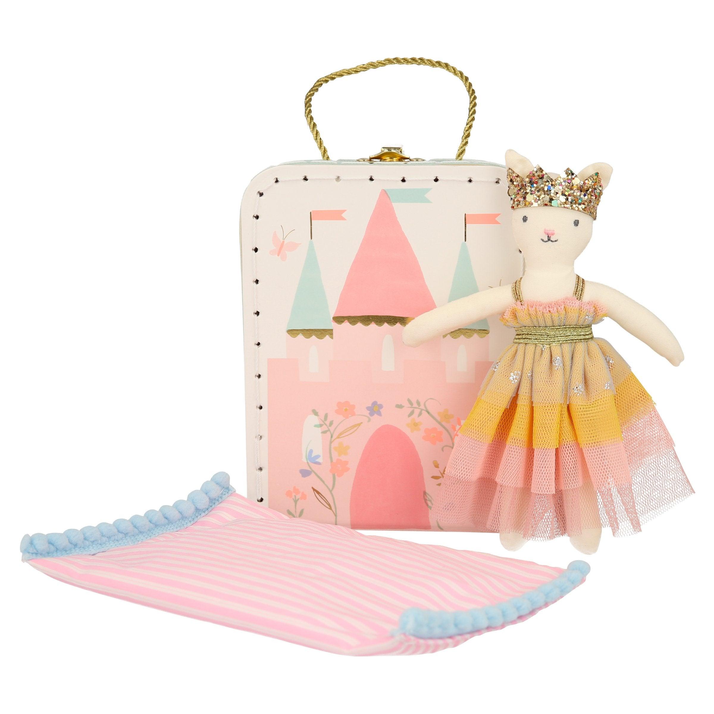 Castle & Princess Cat Mini Suitcase Doll - Why and Whale