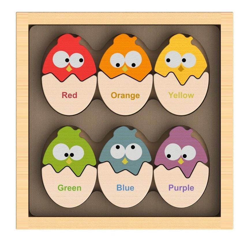 Color 'N Eggs - Bilingual Matching Puzzle - Why and Whale