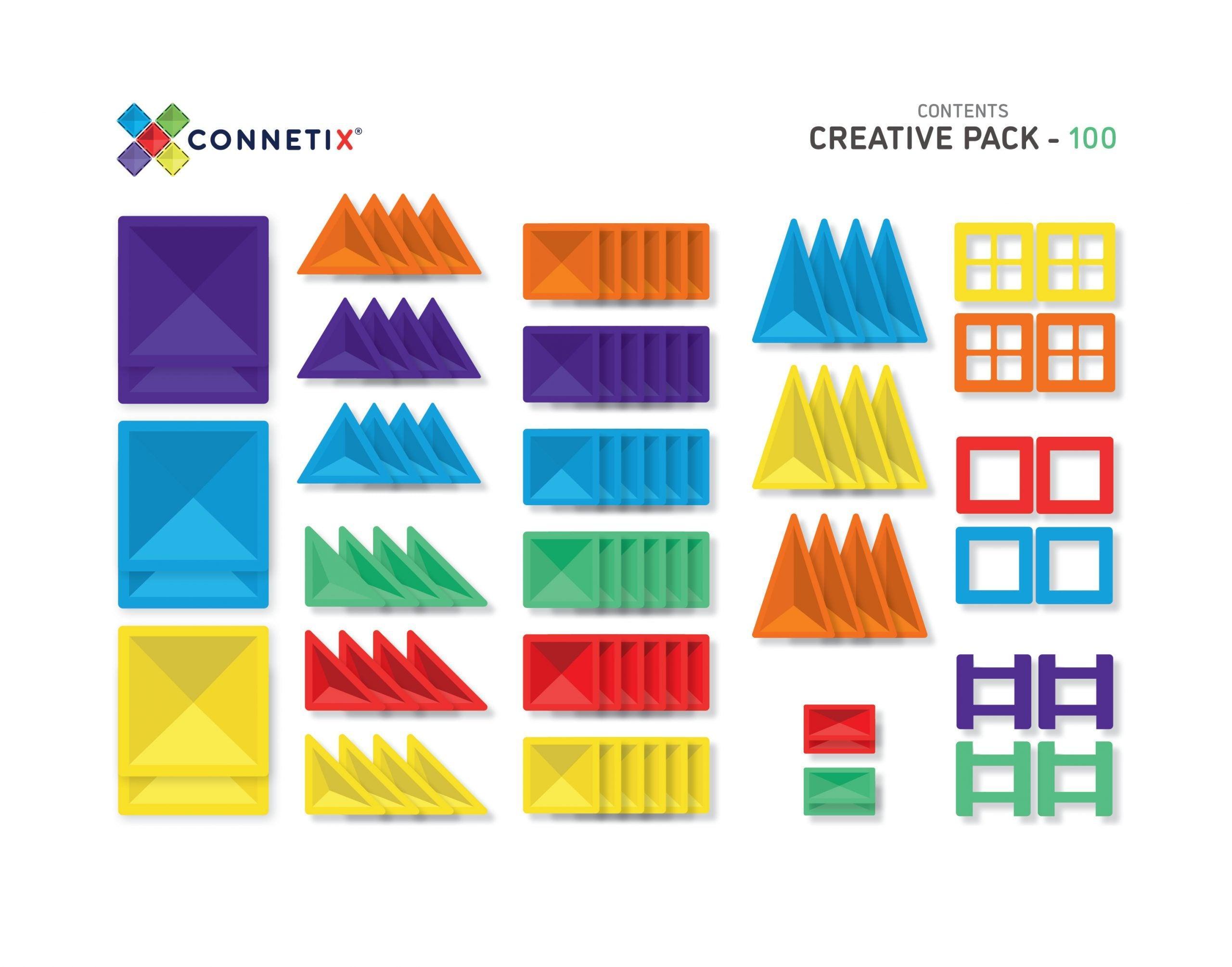 Connetix Tiles 100pc Creative Pack - Why and Whale