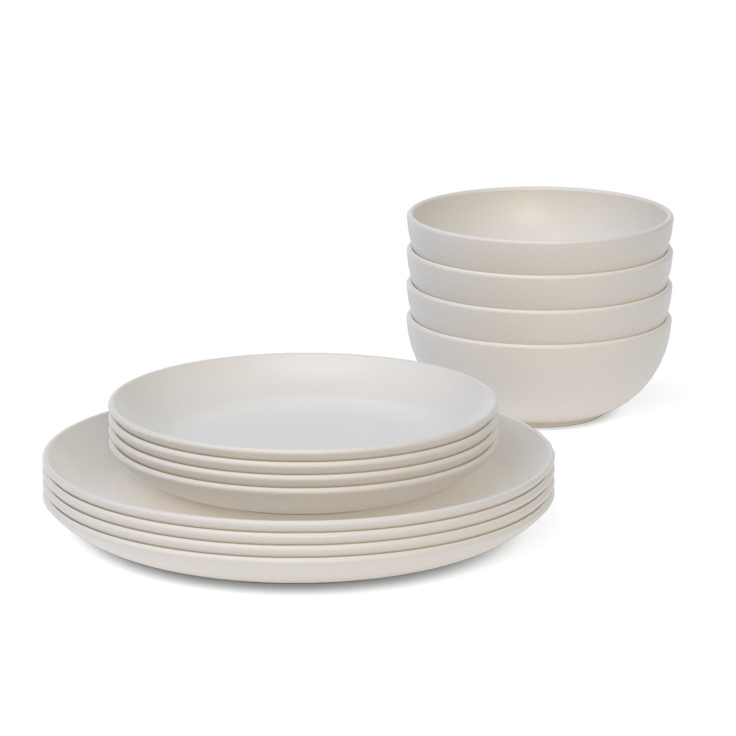 8 " Round Side Plate Set of 4 - Off White
