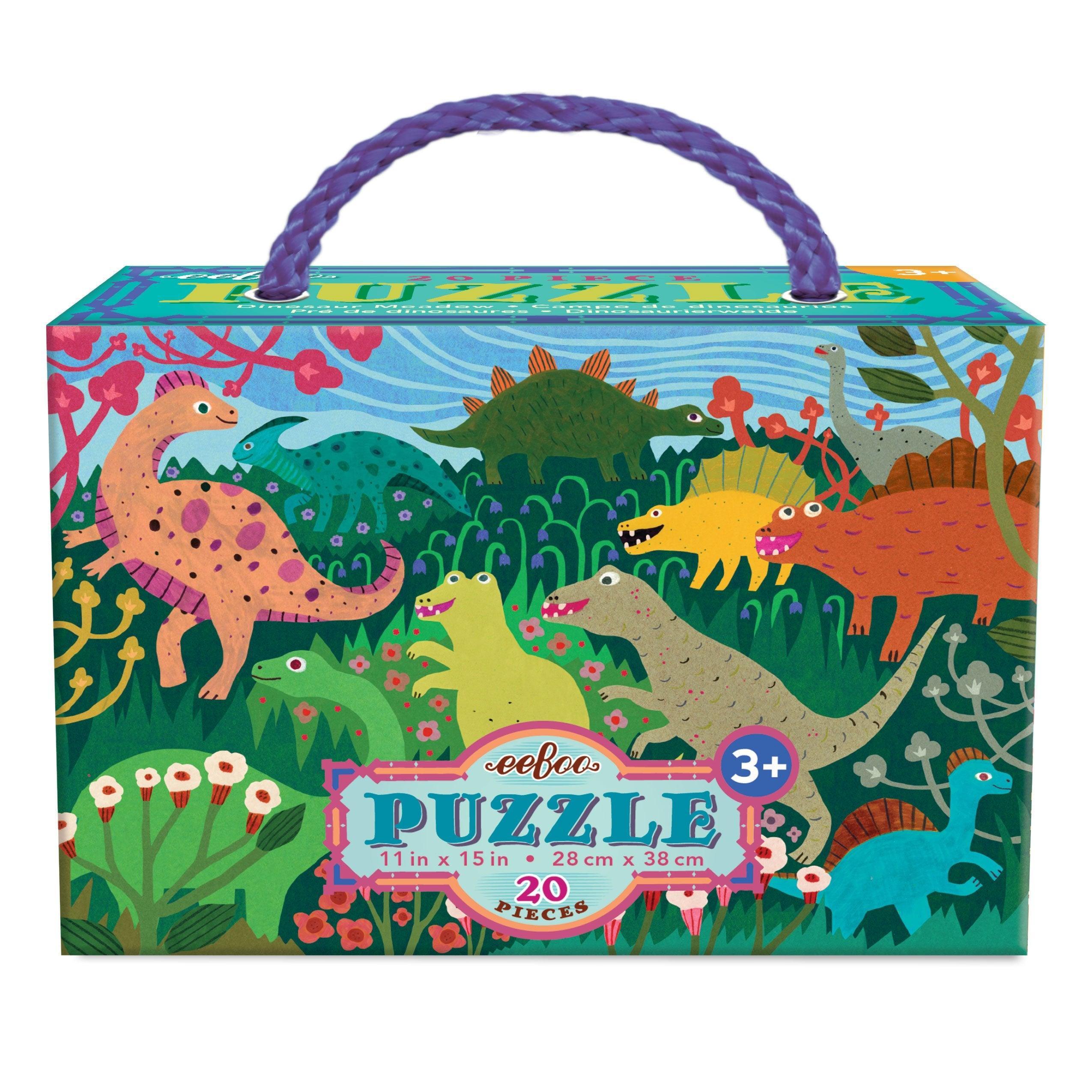 Dinosaur Meadow 20 Piece Puzzle - Why and Whale