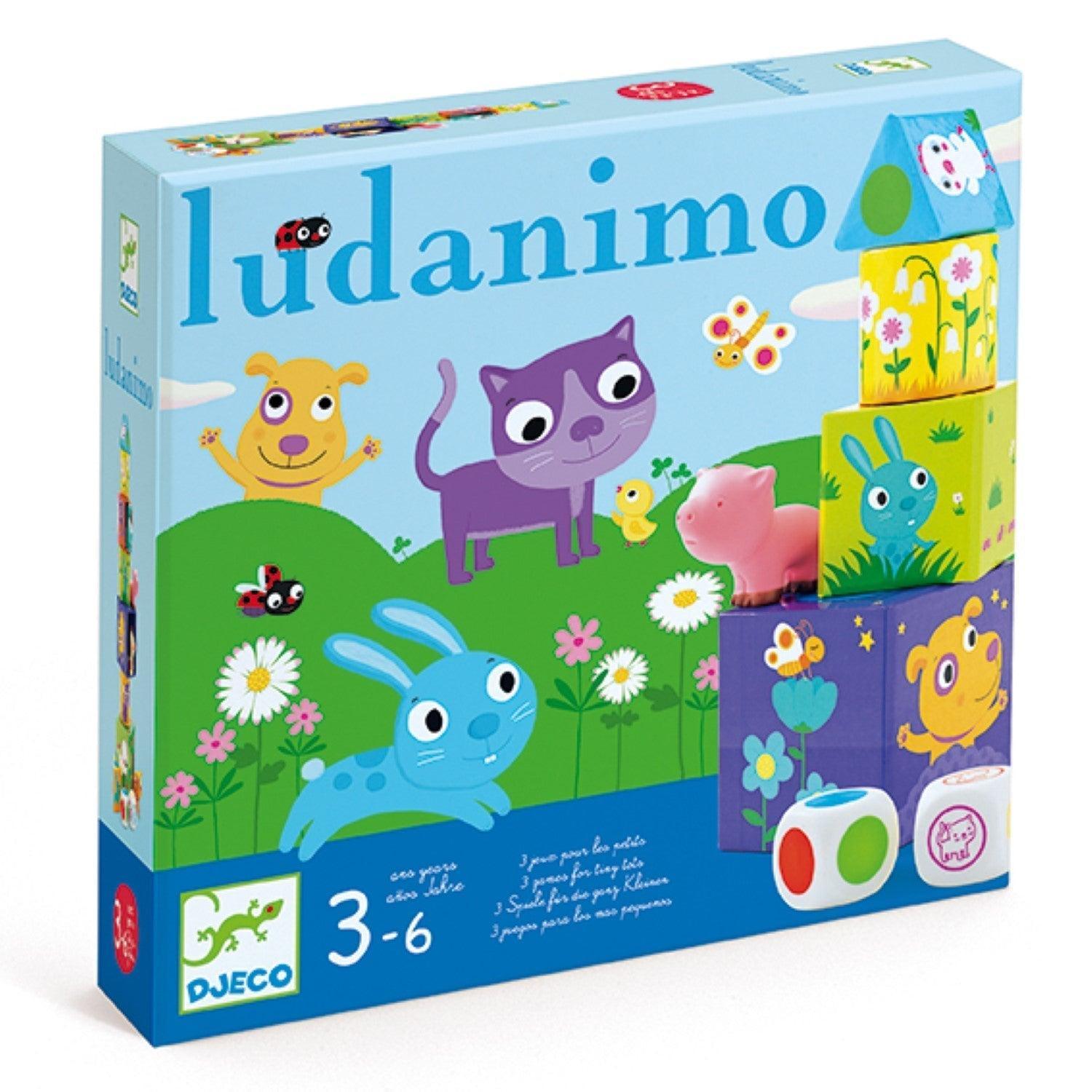 Djeco Ludanimo 3-in-1 Skill Building Game - Why and Whale