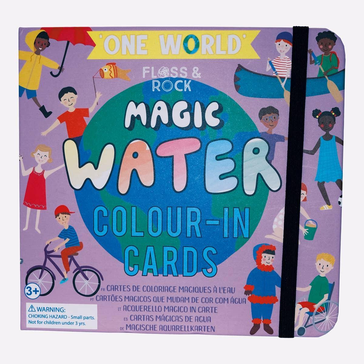Floss & Rock Magic Color Changing Water Cards - One World - Why and Whale