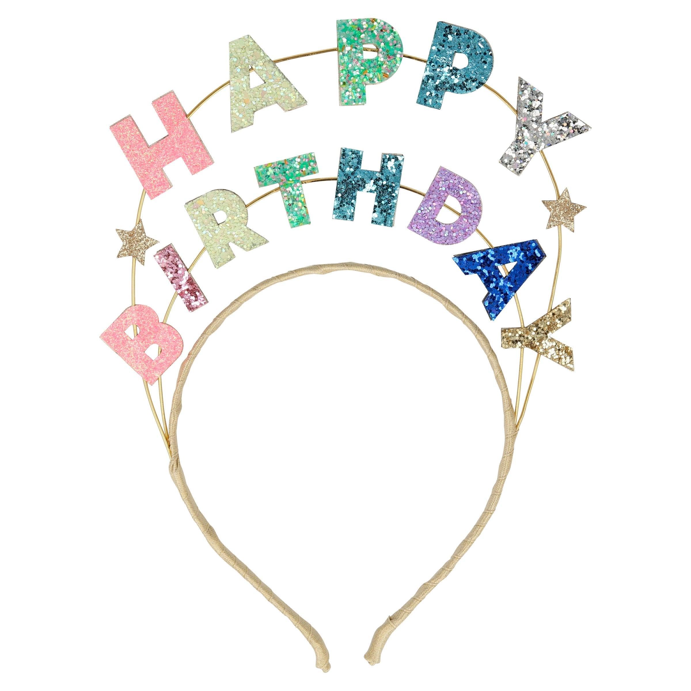 Happy Birthday Glitter Headband - Why and Whale