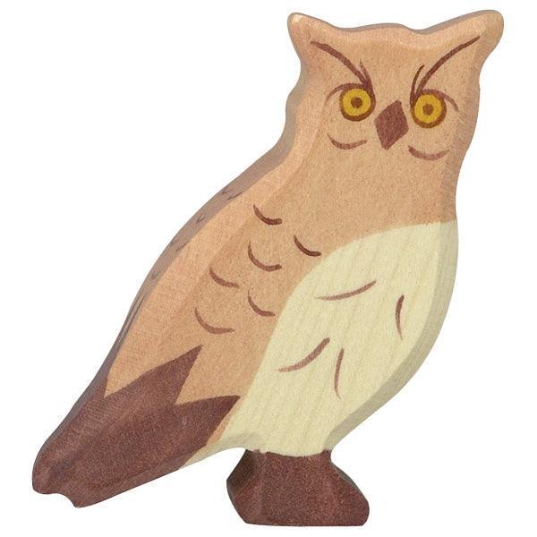 Holztiger - Wooden Animal - Eagle Owl - Why and Whale