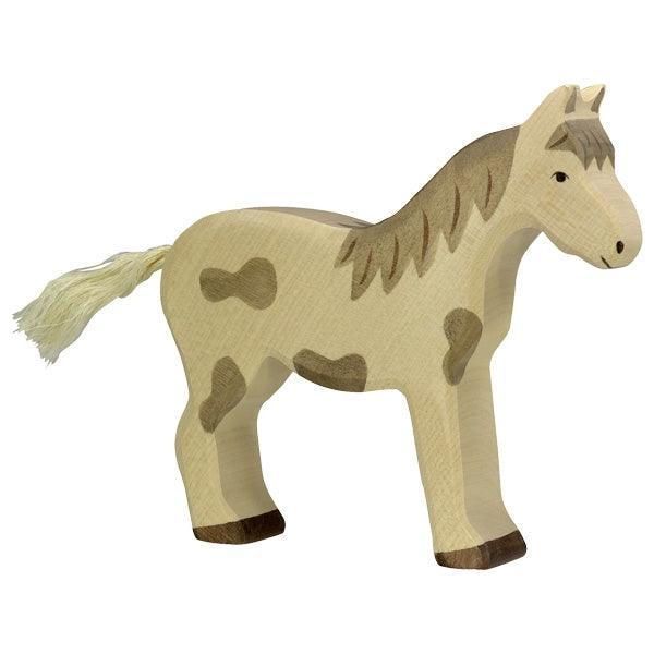 Holztiger - Wooden Animal - Horse, Standing, Dappled - Why and Whale