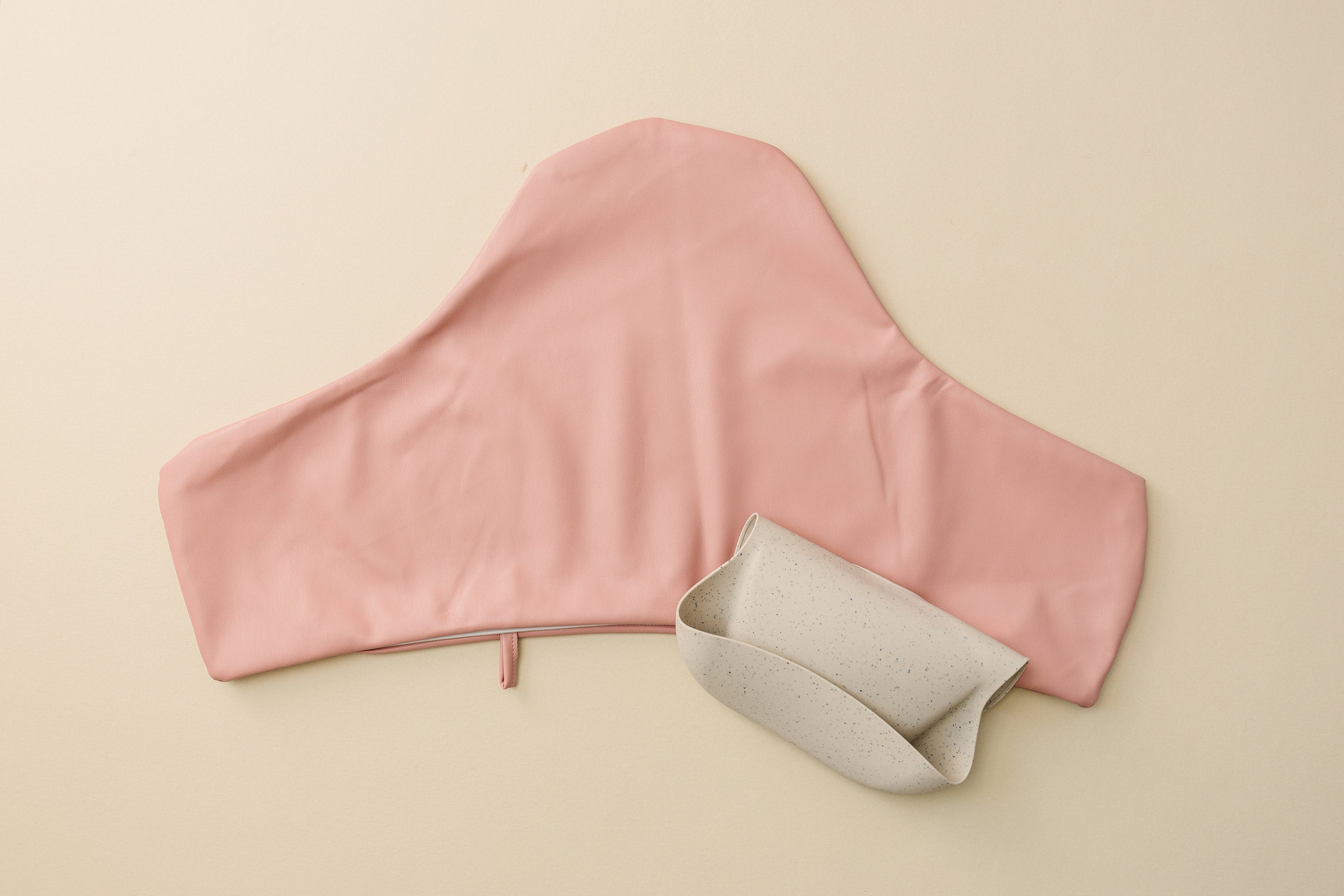 Pink Vegan Leather Cushion Cover