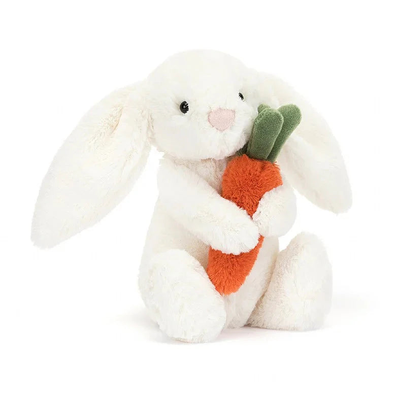 Bashful Bunny - White with Carrot - Little 7"