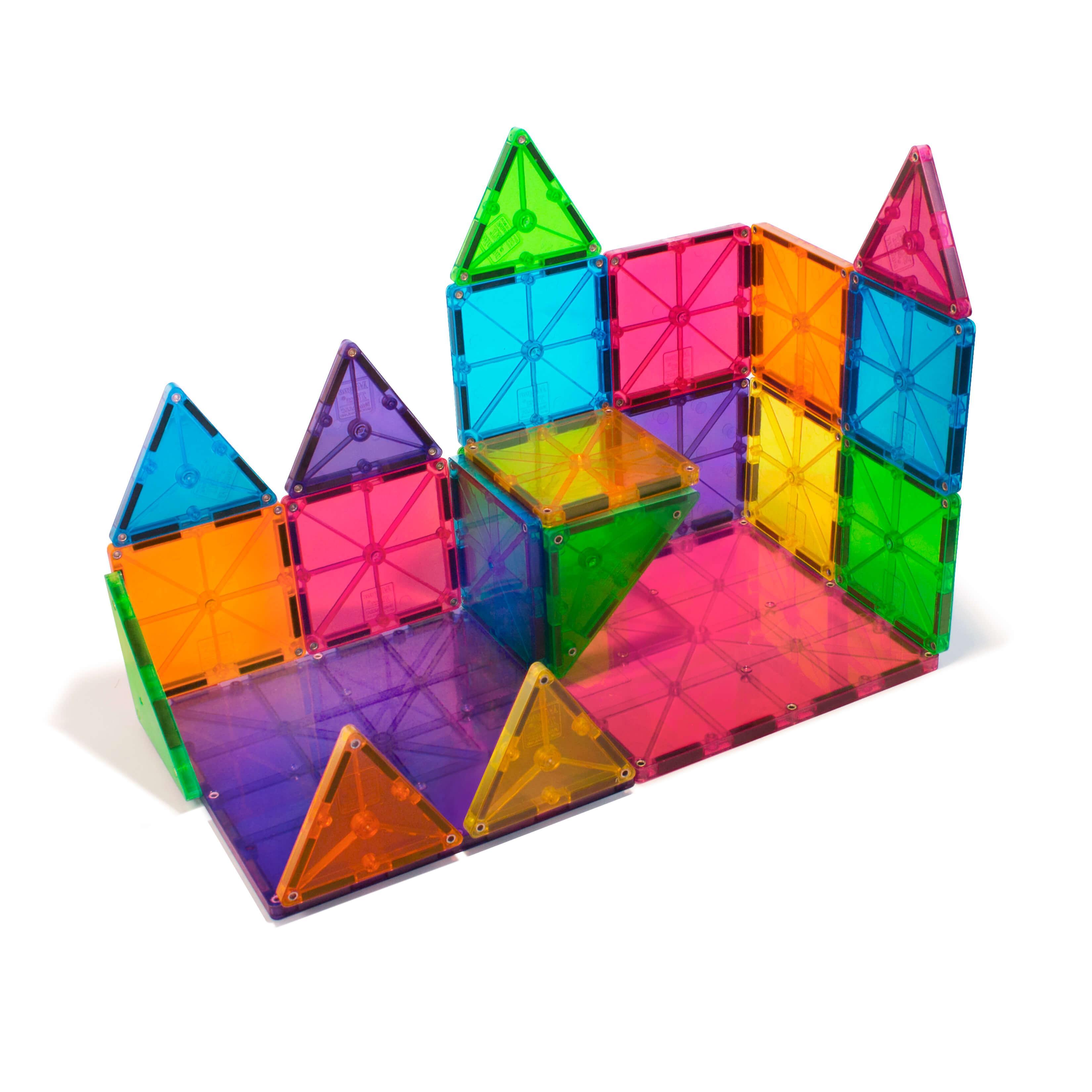 Magna-Tiles® Clear Colors 32-Piece Set - Why and Whale
