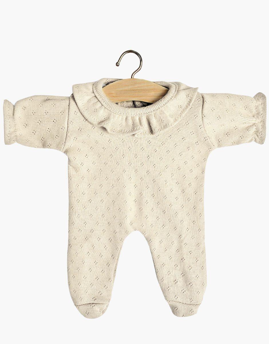 Minikane Babies Camille sleepsuit, ecru for 11in Dolls - Why and Whale