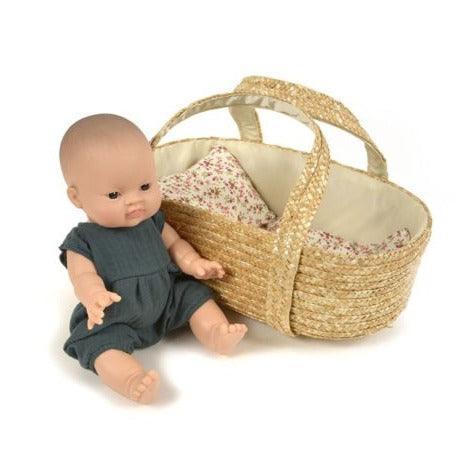 Moses Doll Basket for up to 14in dolls - Why and Whale