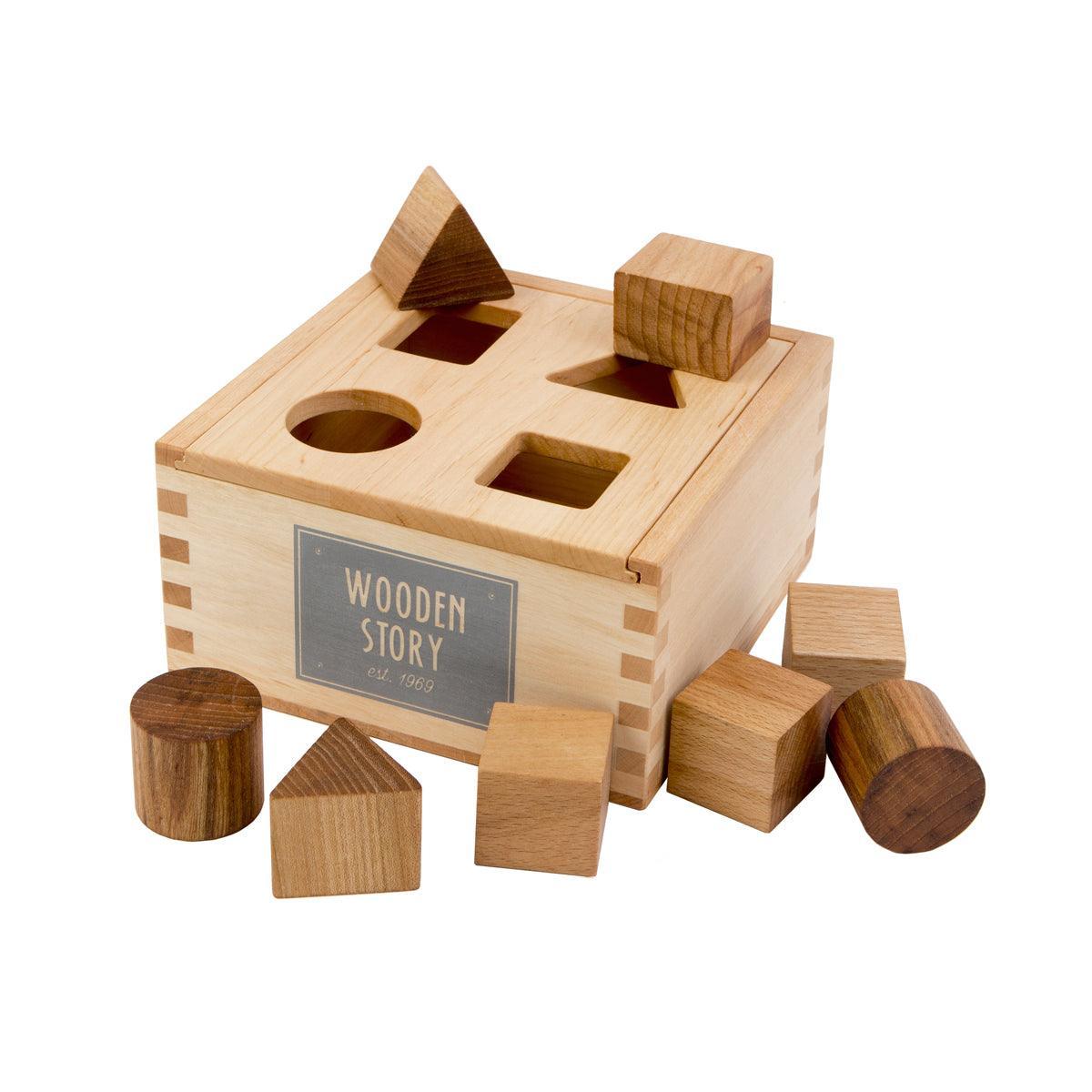 Natural Shape sorter box - Why and Whale