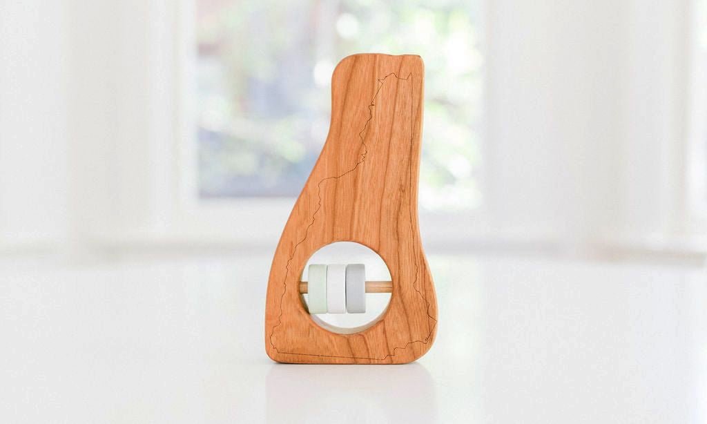 New Hampshire State Wooden Baby Rattle™