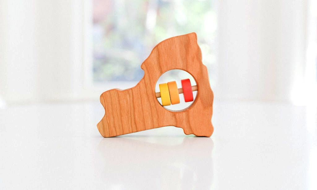 New York State Wooden Baby Rattle™