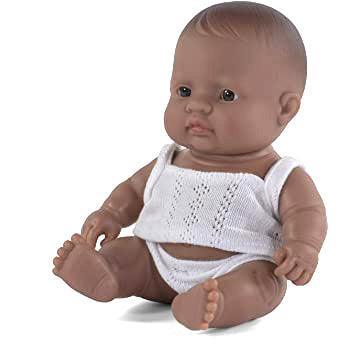 Newborn Baby Doll, Hispanic Girl, 8in - Why and Whale