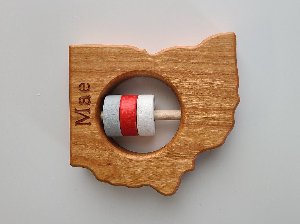 Ohio State Wooden Baby Rattle™