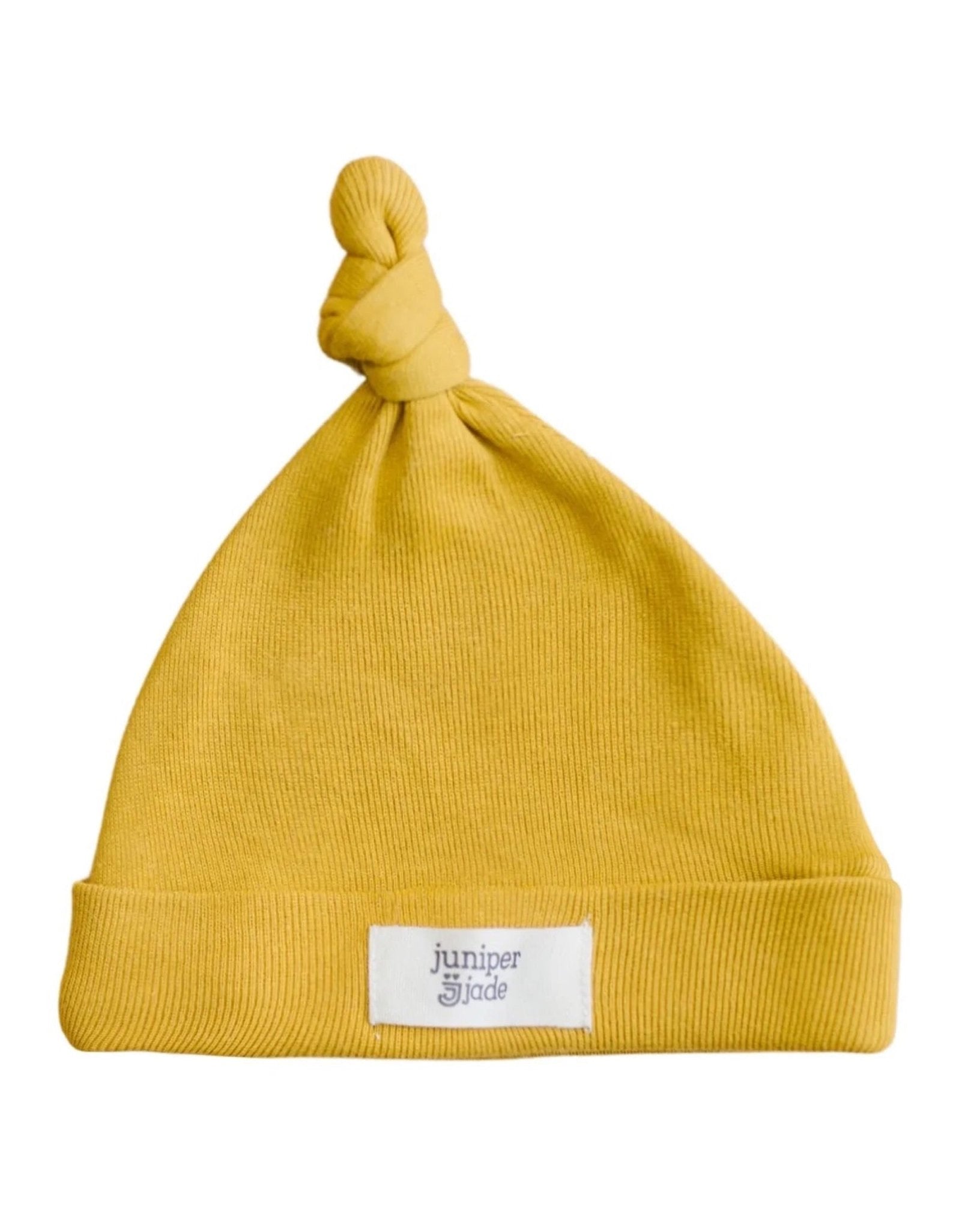 Organic Knot Hat | Mustard