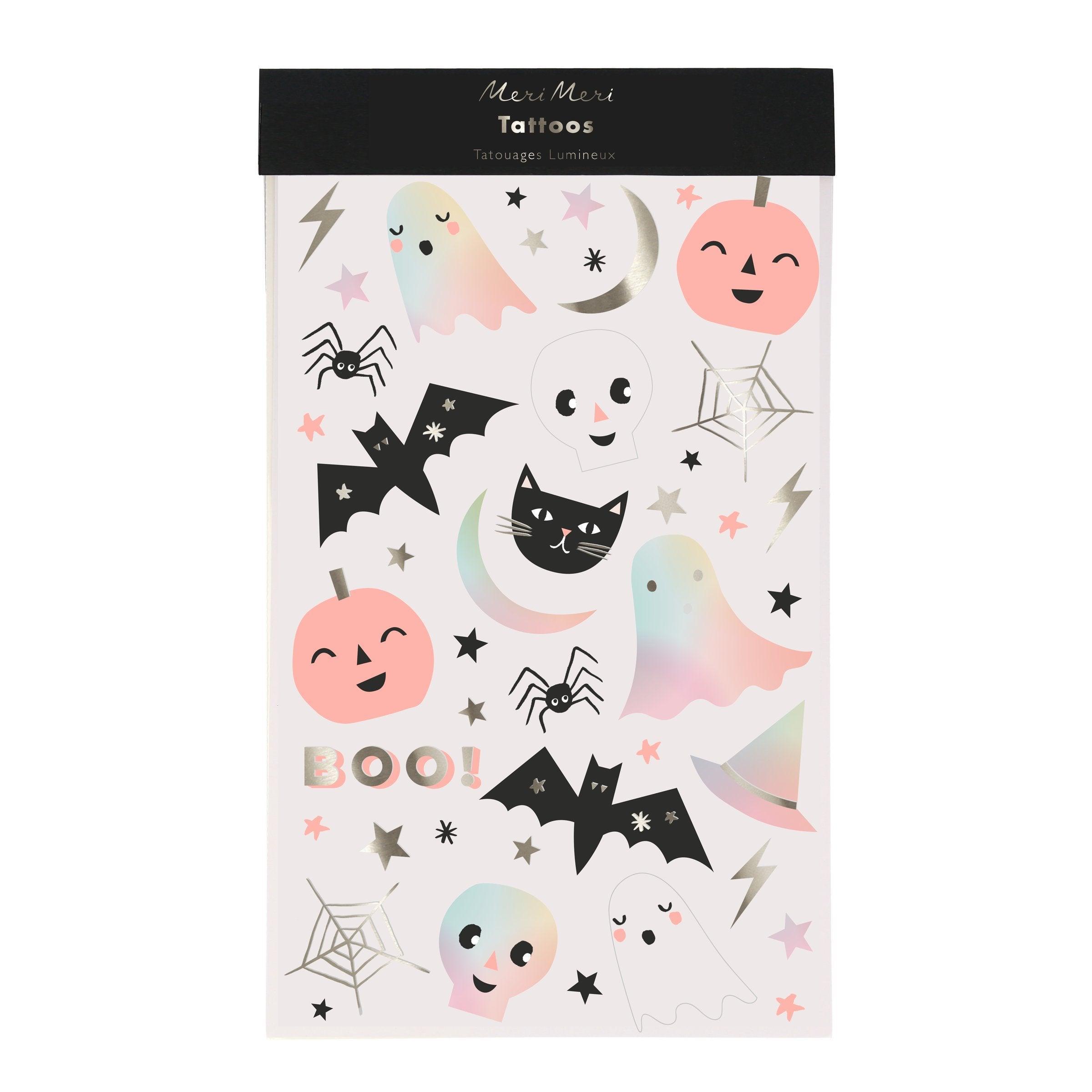 Pastel Halloween Temporary Tattoos (x 2 sheets) - Why and Whale