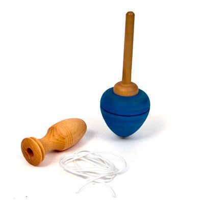 Pull-Off String Spinning Top - Why and Whale