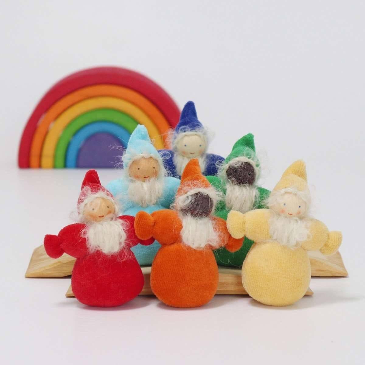 Rainbow Dwarves Waldorf Dolls - Set of 6 - Why and Whale