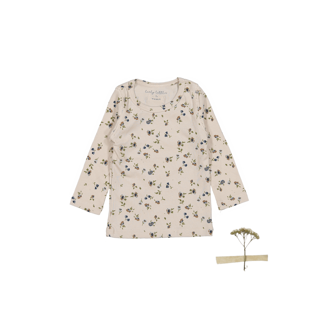 The Printed Long Sleeve Tee - Floral Sand