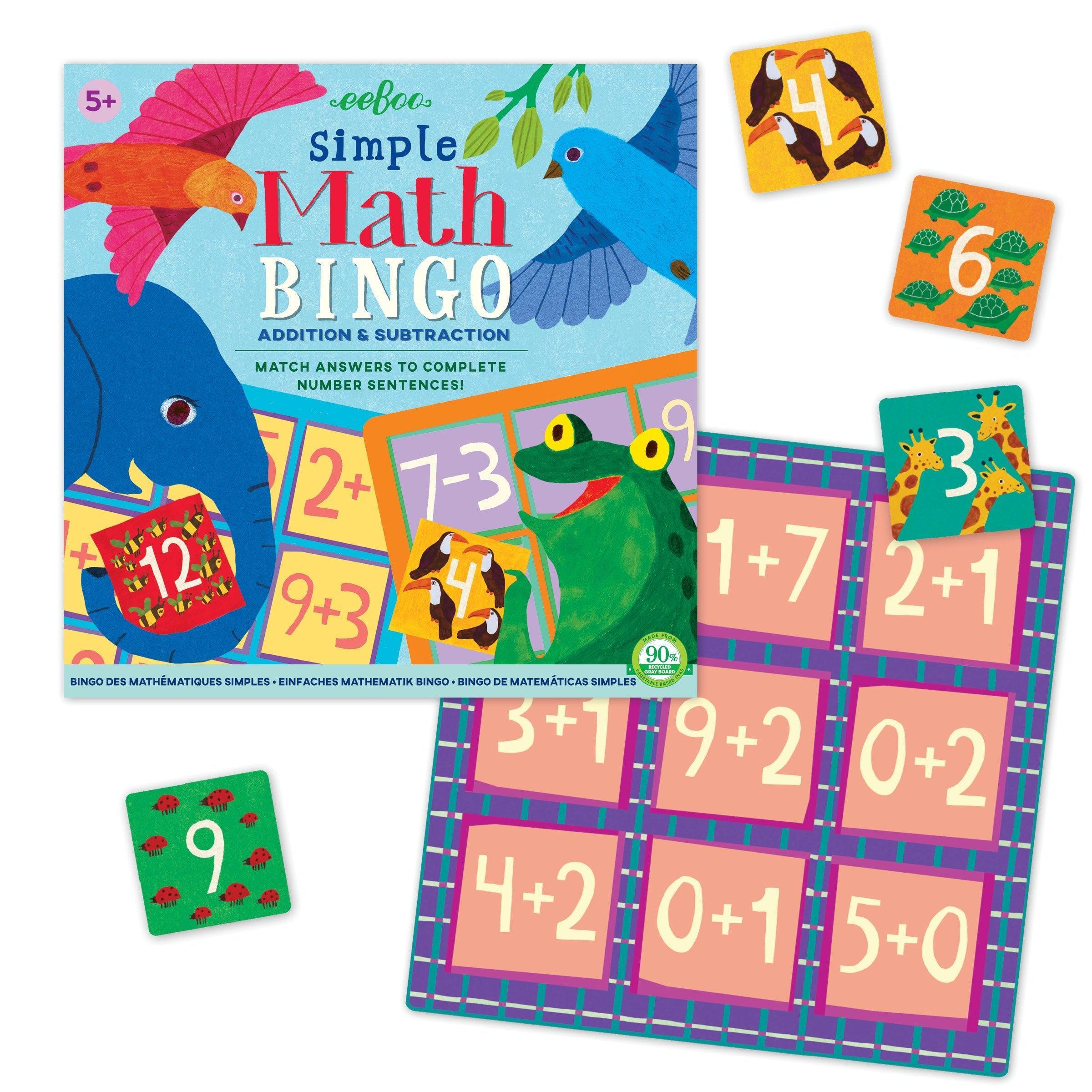 Simple Math Bingo - Why and Whale
