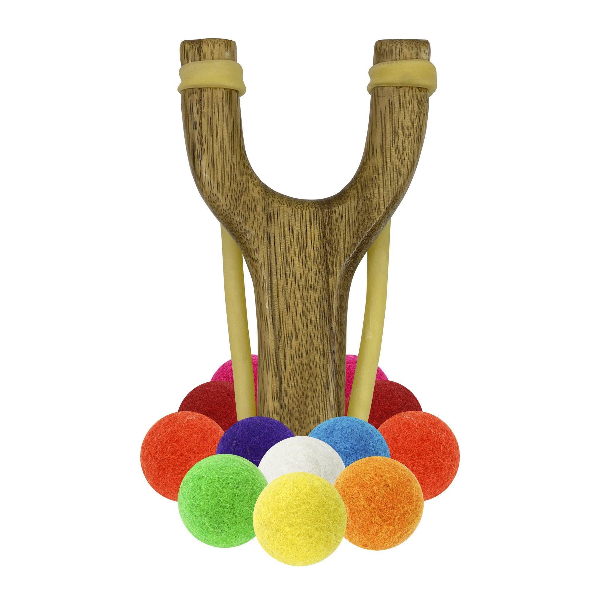 Slingshot with Felt Balls - Why and Whale