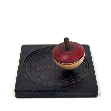 Small Plate for Spinning Tops (Ebonized) - Why and Whale