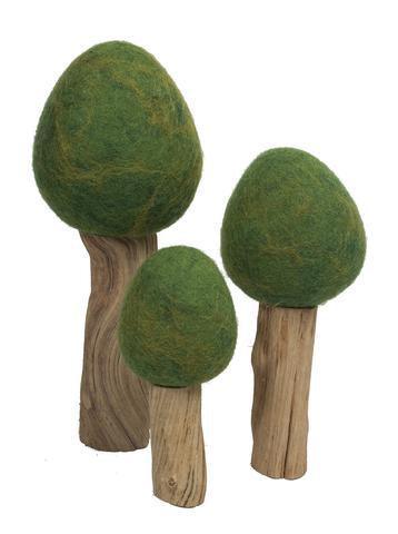 Summer Green Felt Trees, 3pc - Why and Whale