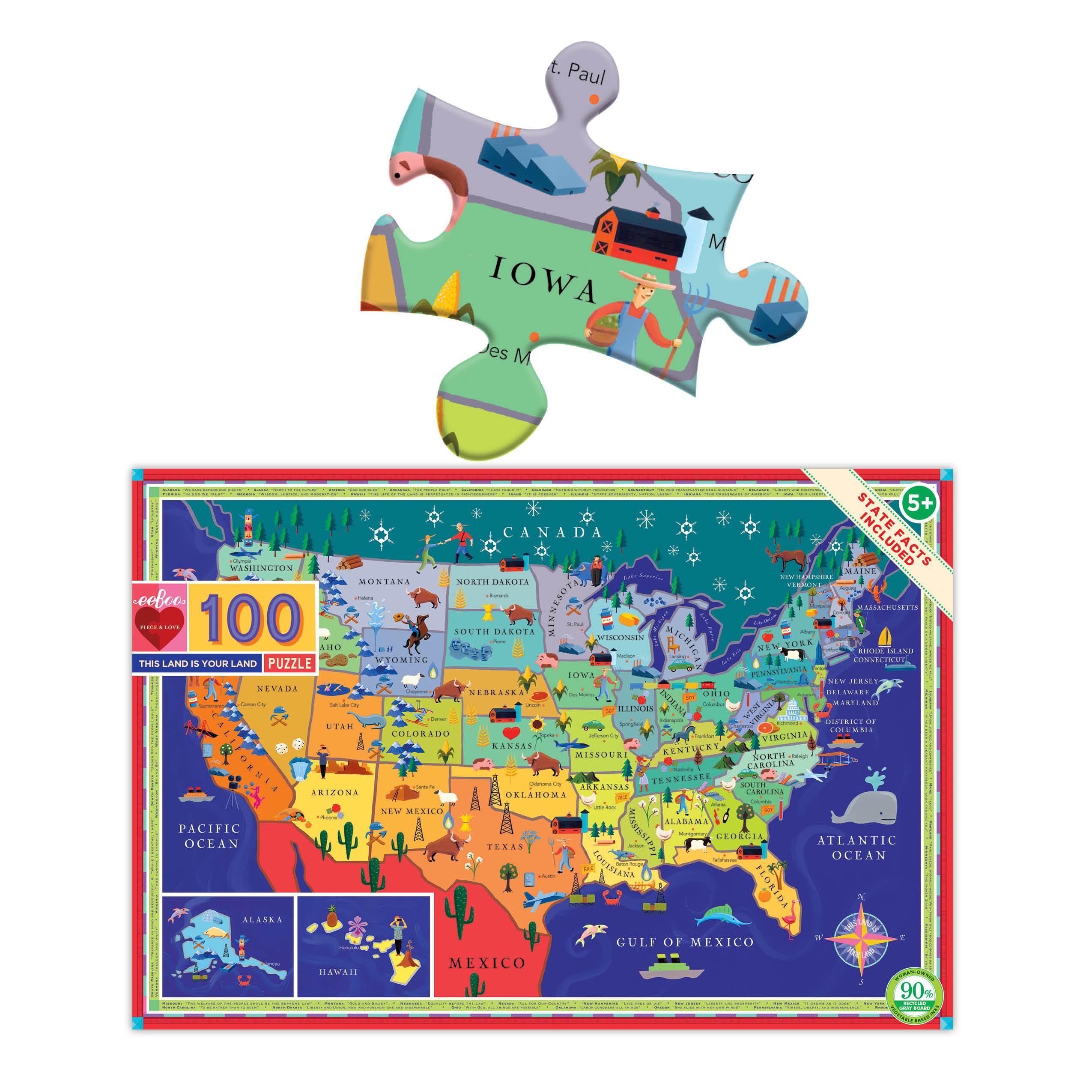 This Land is Your Land 100 Piece Puzzle - Why and Whale