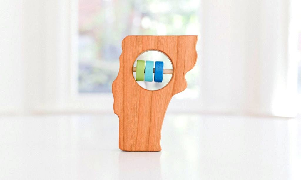 Vermont State Wooden Baby Rattle™
