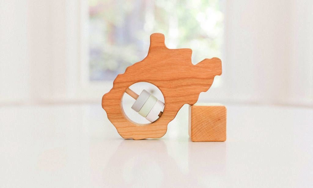 West Virginia State Wooden Baby Rattle™