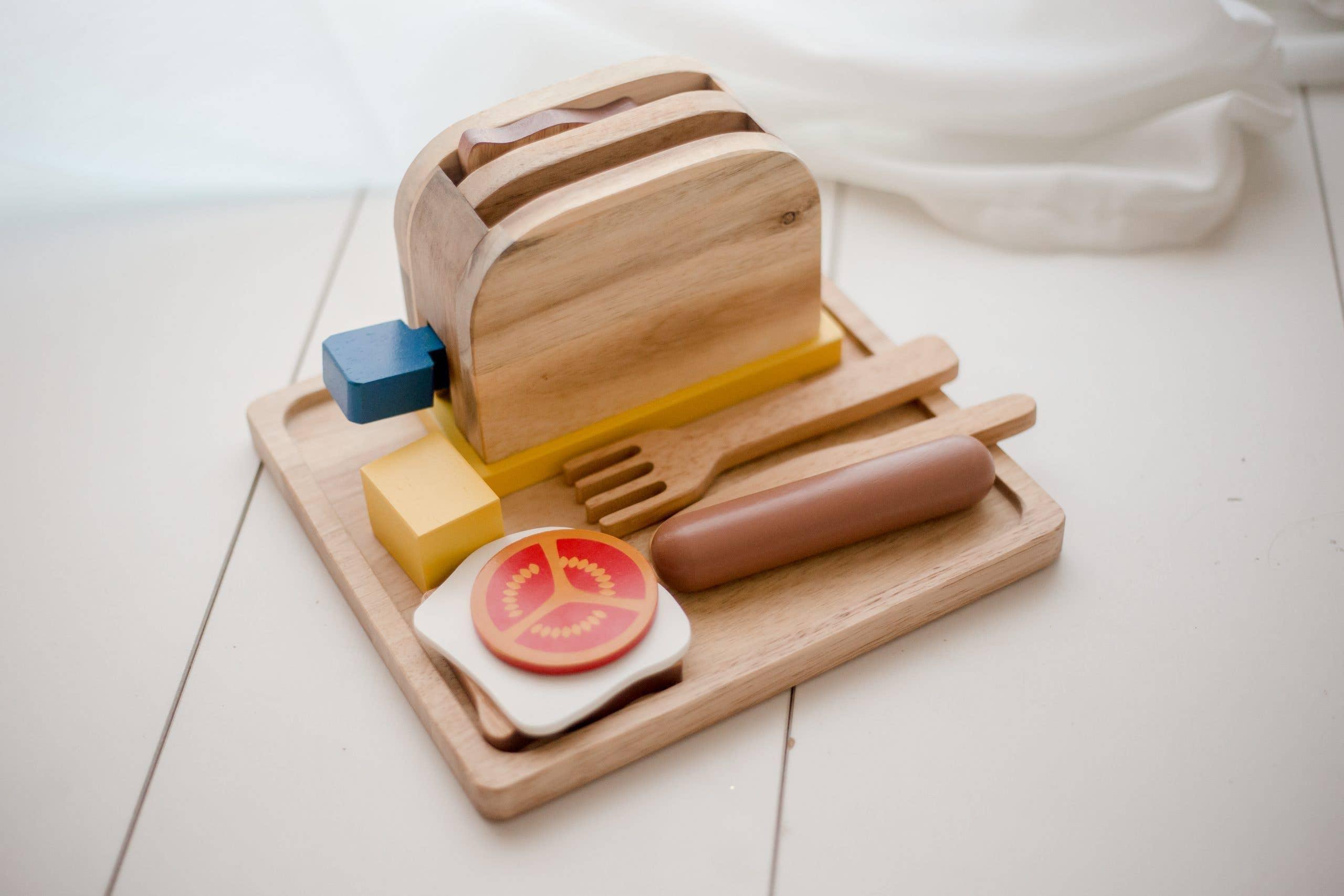 Wooden Breakfast Set - Why and Whale