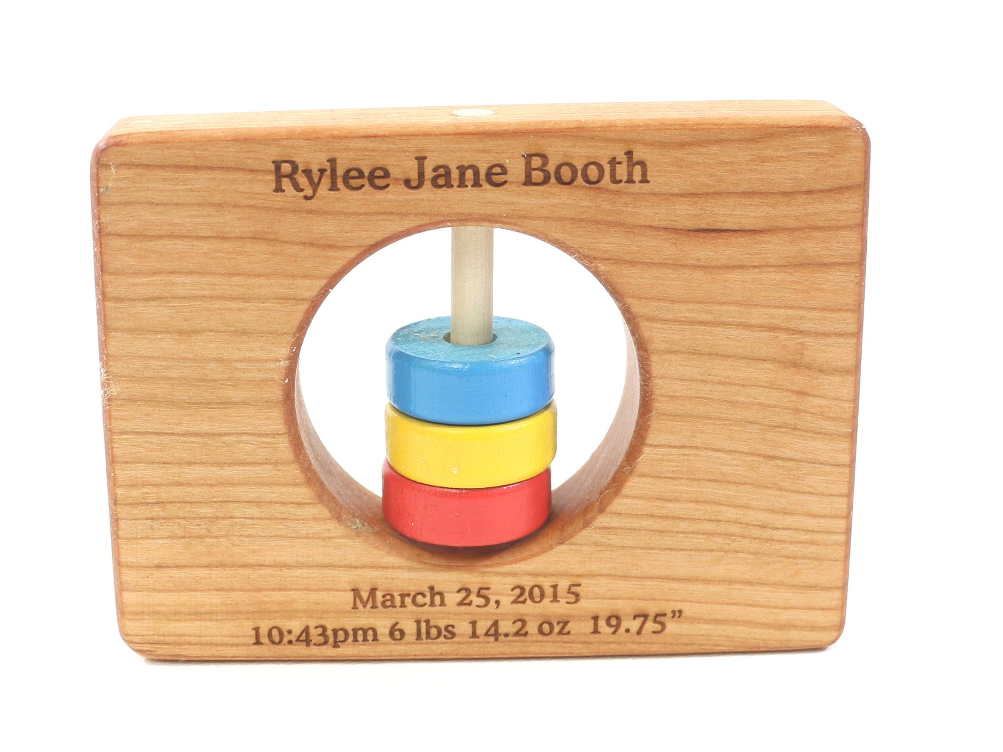 Wyoming State Wooden Baby Rattle™