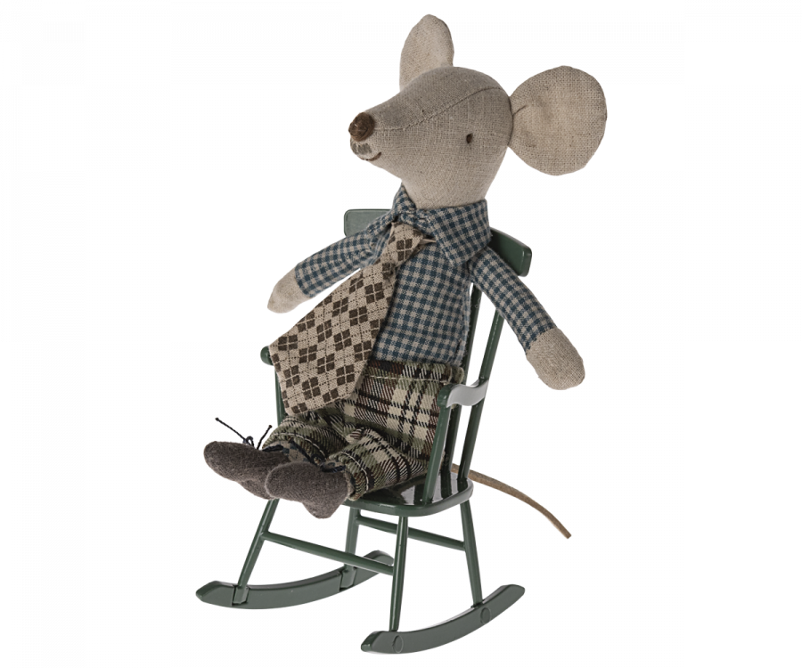 Maileg - Rocking chair, Mouse - Dark green