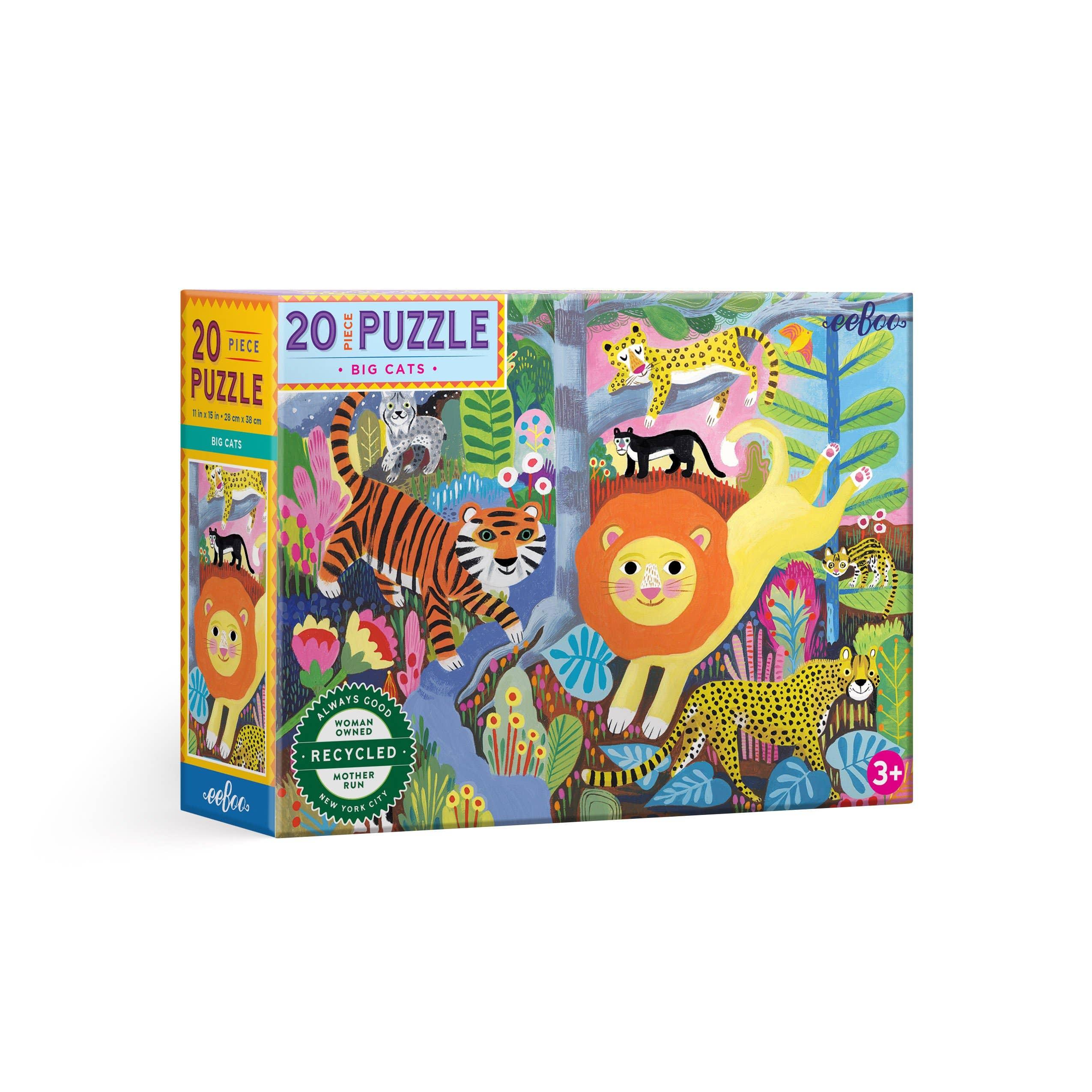 Big Cats 20 Piece Puzzle - Why and Whale