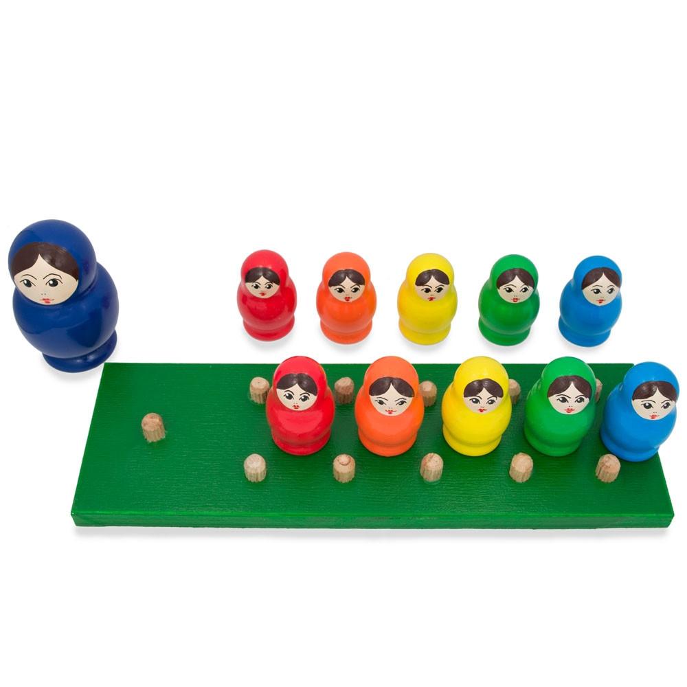 11 Wooden Nesting Dolls for Learning Colors & Counting