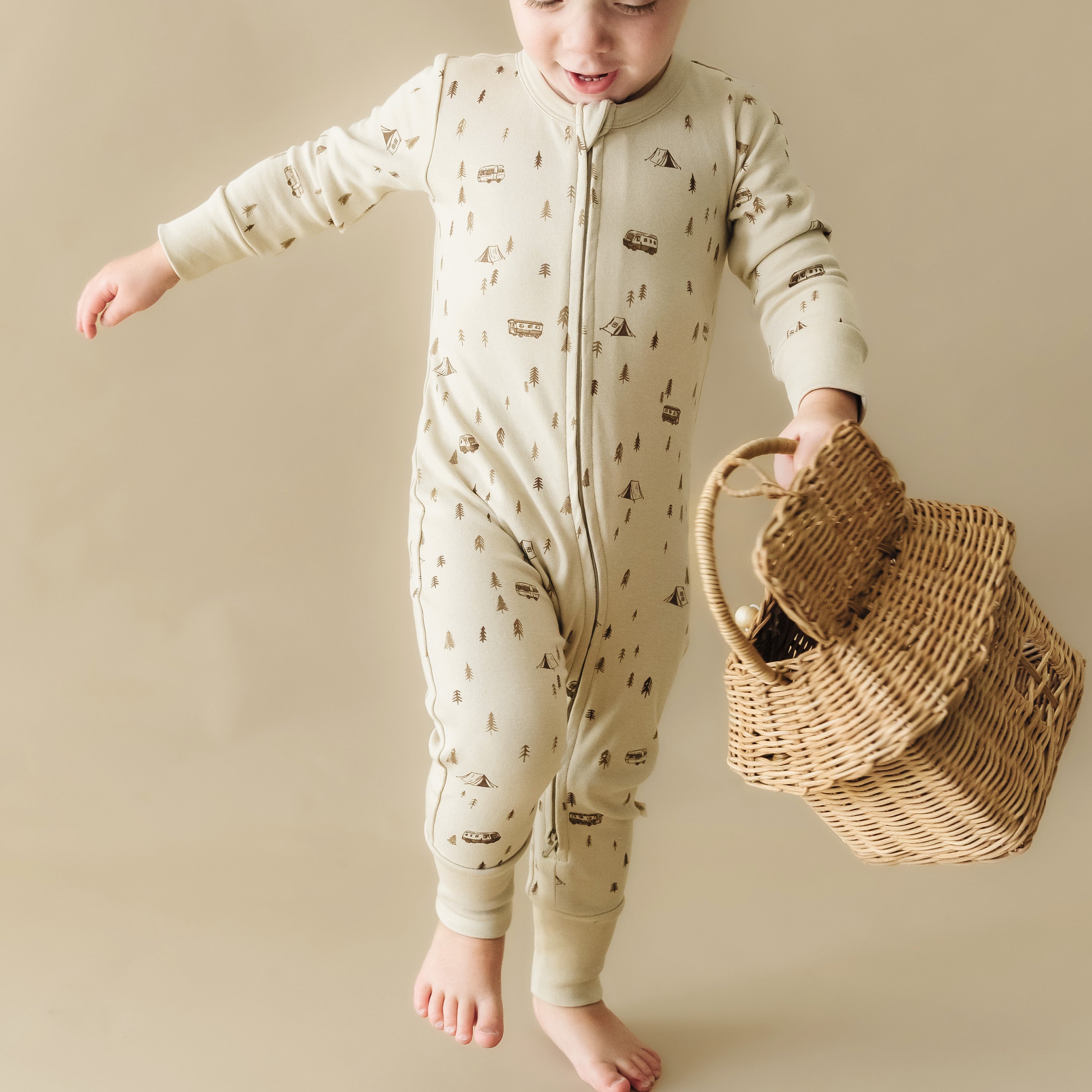 Organic Baby 2-Way Zip Romper - Camplife