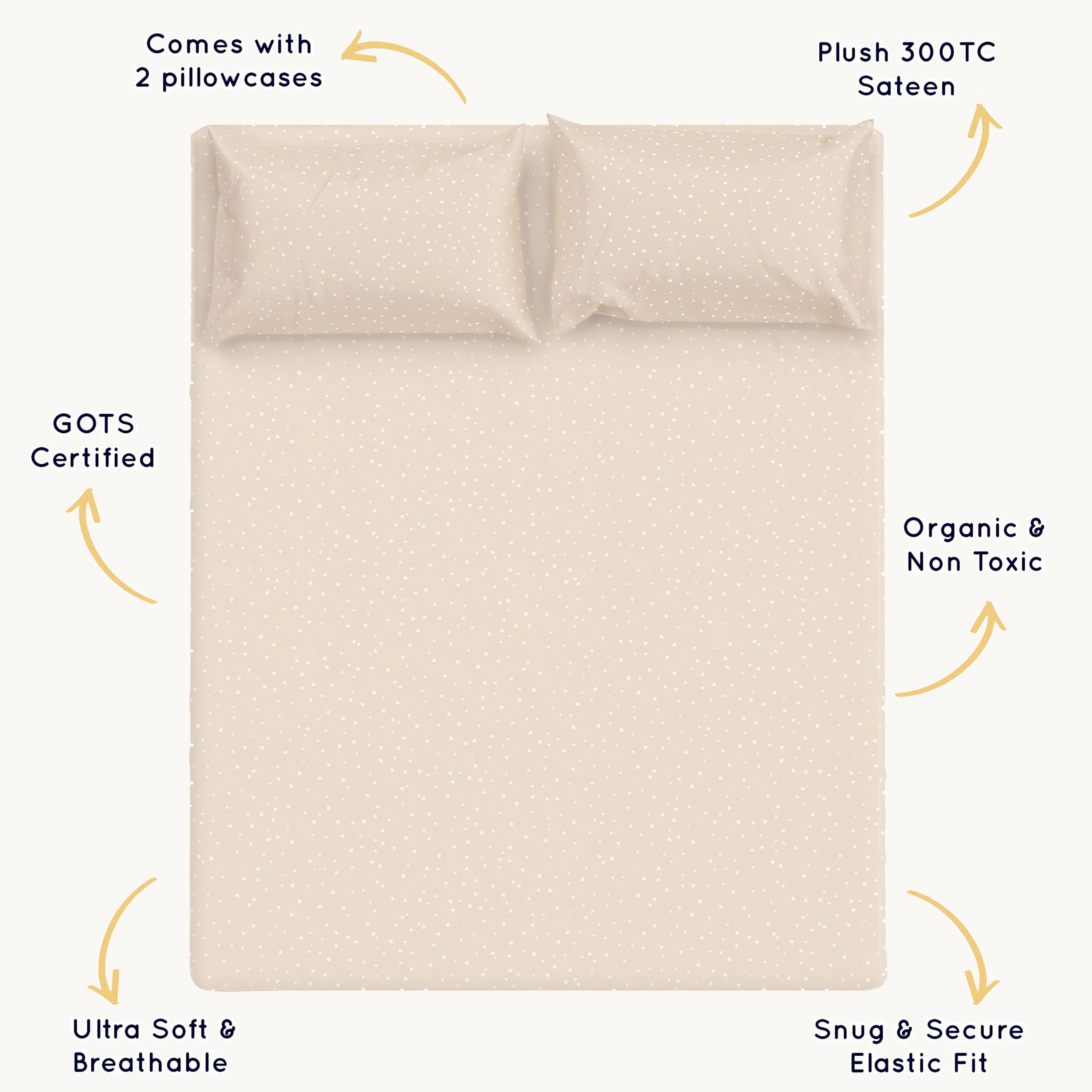 Organic Cotton Sheet Set - Polka Dots