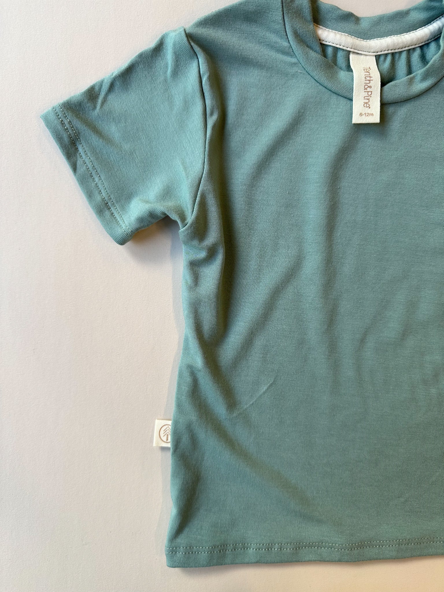 0/3m Crew Neck Essential Tee | Baby & Toddler | Luxury Bamboo | Seafoam