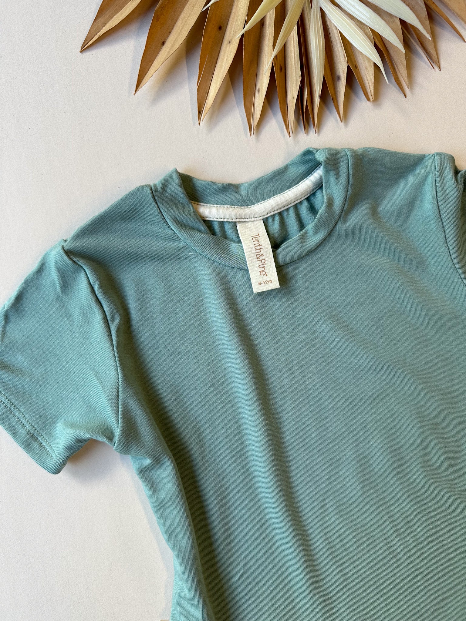 0/3m Crew Neck Essential Tee | Baby & Toddler | Luxury Bamboo | Seafoam