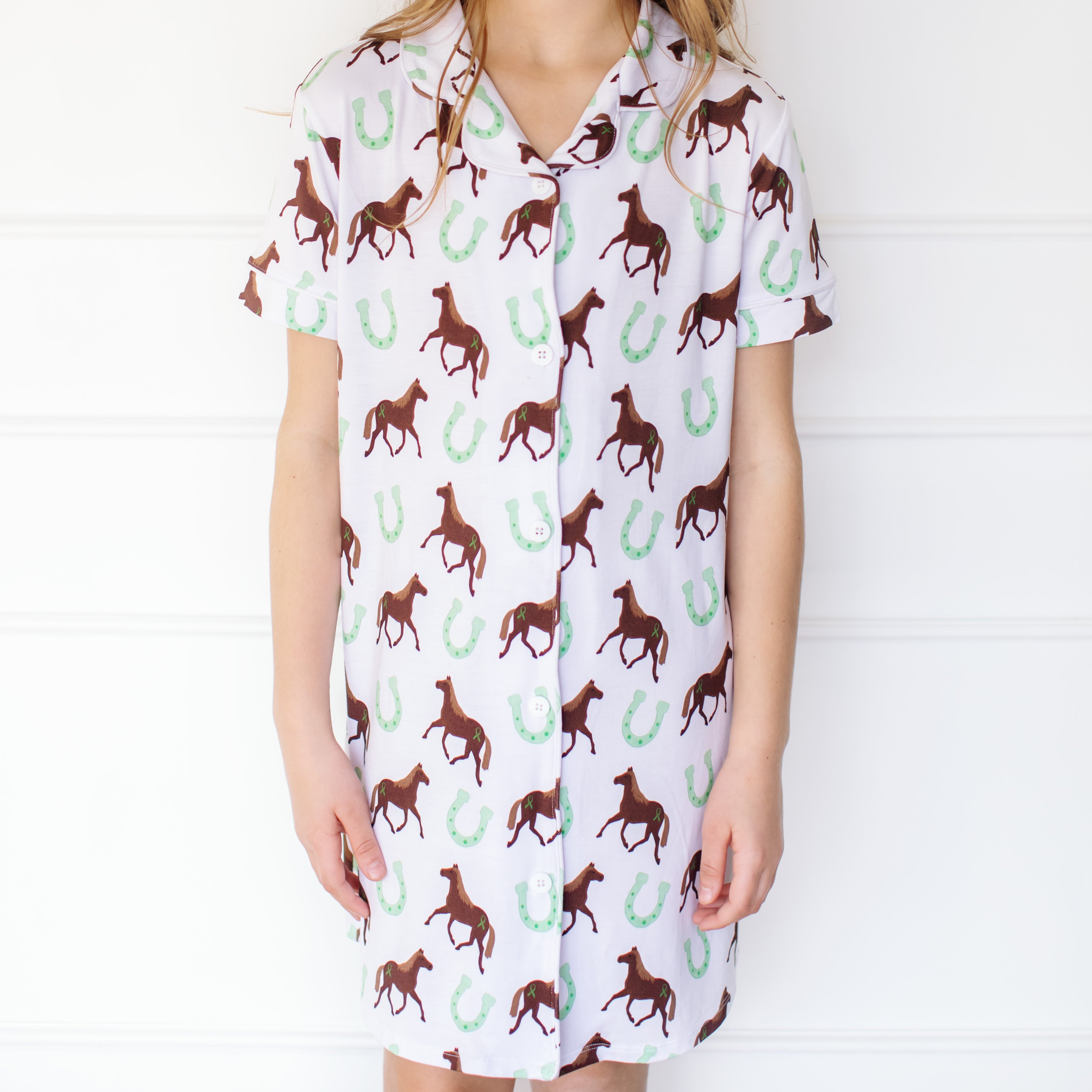 Horse Button down Gown