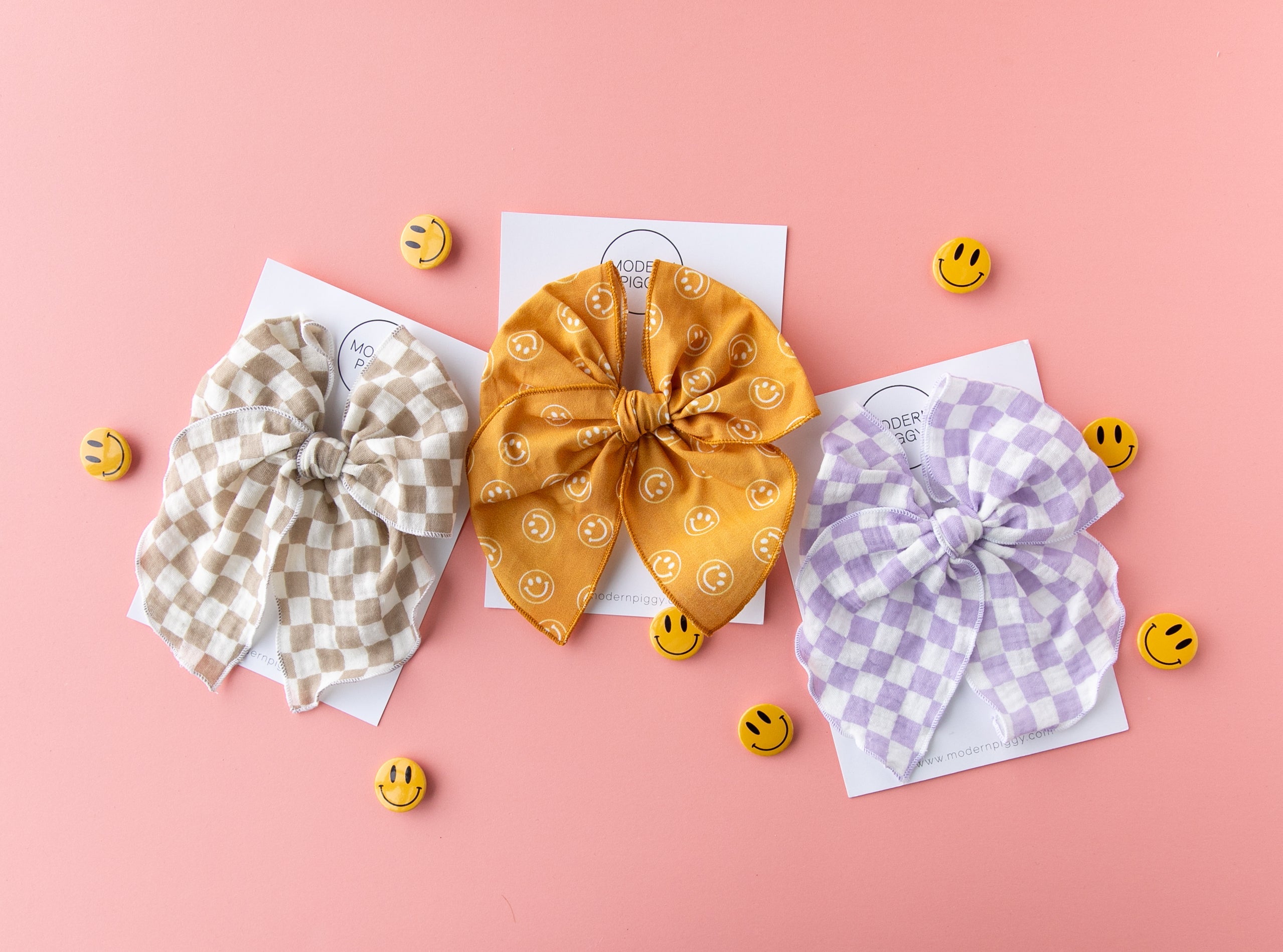 Checkerboard - Tan | Party Bow