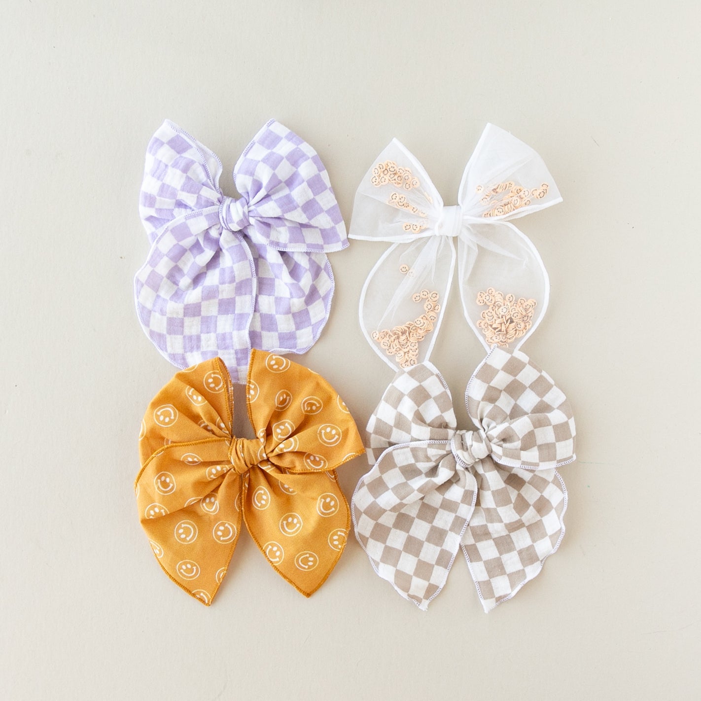 Checkerboard - Tan | Party Bow